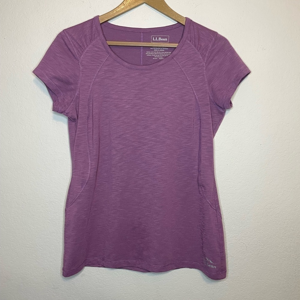 L.L. Bean Purple Short Sleeve Performance Tee
